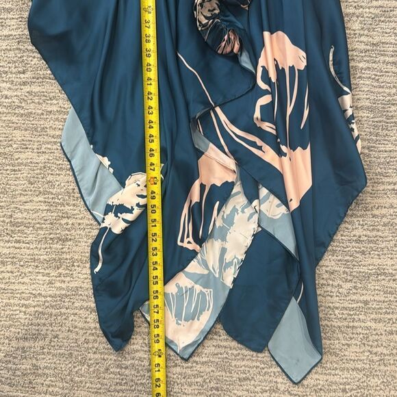 NWT PRAIA PR Bellagio 17191 Maxi Dress Large Green Pink Floral - Picture 9 of 14